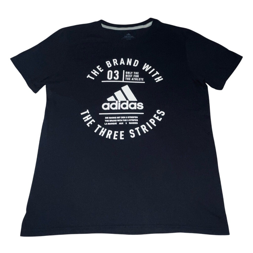 Adidas‎ Mens The Go-To Performance T Black Climalite Graphic T-Shirt Size Medium